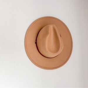 MELROSE Women's Western Leather Band Felt Hat One Size Brown